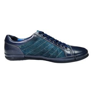 Auri Jimmi Blue Leather Lace-Up Sneakers - Men’s Size 8 (41)